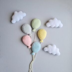 Felt Balloons Newborn Photography Props, Knitted Cloud Wool Felted Balloons Photography Infant Baby Boys Girls Photo Shoot Posing Background Shoot