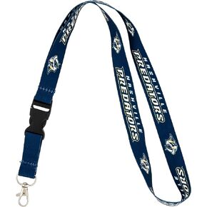Desert Cactus Nashville Predators NHL National Hockey League Car Keys ID Badge Holder Lanyard Keychain Detachable Breakaway Snap Buckle (Lanyard 1 - Blue)