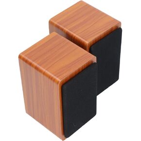 V-121 Desktop Computer Audio, Home Small Wooden Speaker, Desktop Subwoofer, Mini Active USB Wired Speakers for Home PC Laptop (Walnut)