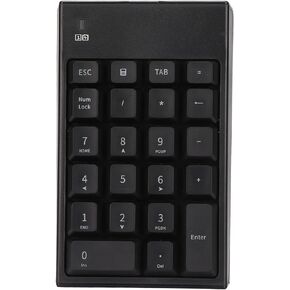 Wireless Number Pad, 22 Keys USB Number Pad, 10M Transmission Delay Free Portable Numeric Keypad, with Receiver for Laptop Desktop Computer PC