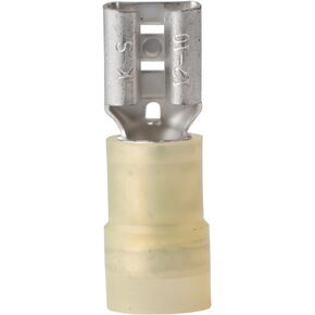 Ancor 210828 Marine Grade Electrical Nylon Insulated Double Crimp Funnel Entry Disconnects with Insulation Grip (Female, Female12 to 10-Gauge, 25-Pack)
