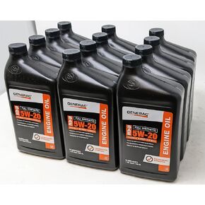 Generac Full Synthetic Motor Oil 5W-20 Quart Bottle Part# A0001412874 (qt) 12-Pack