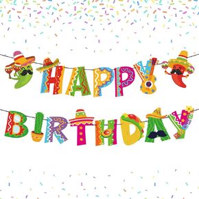 قطعتان من لافتة عيد ميلاد مكسيكية سعيدة ملونة من Whaline، لافتة عيد ميلاد مكسيكية ملونة، إكليل سينكو دي مايو تاكو، لافتة ورقية تم تجميعها مسبقًا للكرنفال المكسيكي، لوازم حفلات ديكور عيد الميلاد المعلقة