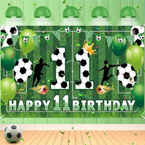 Soccer 10th Birthday Party Decorations Soccer Happy 10th Birthday Banner for Boys Teens Large Sport Themed Birthday Banner for Soccer Football 10th Birthday Anniversary Party Supplies