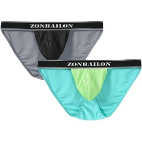 Men's Bikini Underwear Ball Pouch Bulge Enhancing Briefs High Open Split Briefs for Men