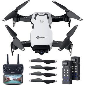 Contixo F16 FPV Drone with Camera for Kids - 2.4G RC Quadcopter Drones for Kids and Beginners with 6-Axis Gyro, 1080P HD Camera, Follow Me Mode, Gesture Control, Headless Mode, WiFi, 2 Batteries…