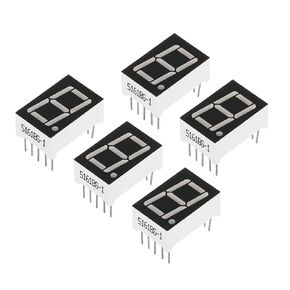 PATIKIL LED Display Digital Tube, 5 Pack Common Anode 7 Segment 10 Pin 1 Bit 2.1V 0.56" Digit Height LED Display Module for Electronic Driver Board, Red