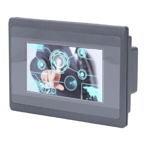 PLC HMI All in One 4.3in Touch Screen, HMI TFT LCD Display Module 32 bit ARM9, 128M NAND Flash, Compatible with for FX3U