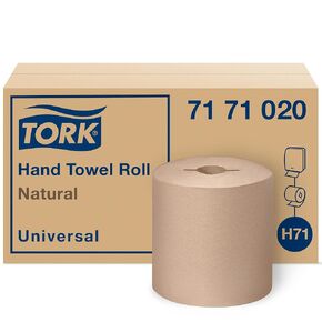 Tork Hand Towel Roll, White, Universal, H71, Extra Large, 100% Recycled, 1-Ply, White, 6 Rolls x 1000 ft, 7171020