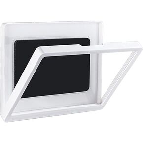 Shower Phone Holder,Shower Tablet Holder,Fogproof Touchable Screen Wall Mount Shower Phone Holder Waterproof,High Sensitivity Shower Phone Case for Bathroom Kitchen Wall Mirror(White,Non-Rotation)