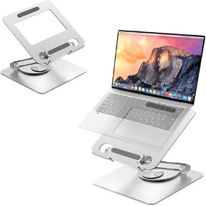 Tablet Stand, Swivel Tablet Stand with 360 Rotating Base, Adjustable Tablet Holder for Drawing, Compatible with iPad Pro/Air/Mini and More (Black)