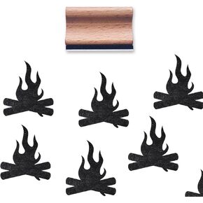 Campfire Rubber Stamp, 1-1/3 Medium Stamp for Scrapbooking Card Making Crafting