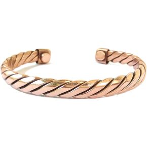 adjustable Pure Copper Bracelet for Men and Women Natural Handmade Cuff/Kada Bangle from India