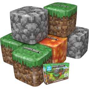 Officially Licensed Minecraft Inflatable Building Block Set, Bunkers 22"x22"x22", 6 Pieces