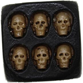 5Pcs Table Game dice 3D Skeleton dice Novelty Board Game dice Square Corner dice Mini Skull face Gaming dice Decorative dice 6 Sided dice Dices for Game Pack Lovers Halloween