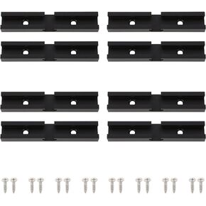 Iverntech 8 pcs Black T-Track Intersection Kit with Predrilled Mounting Holes and 16 Pcs Screws For Double Cut Jig Profile Universal T Tracks