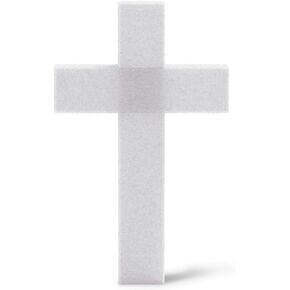 FloraCraft CraftFōM Unassembled Cross 2.1 Inch x 12.1 Inch x 17.6 Inch with 2.3 Inch Face White