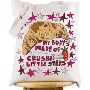 WZMPA Singer Puberty Tote Bag Singer Lyric Fans Gift My Body's Made Of Crushed Little Stars Musical Shoulder Bag