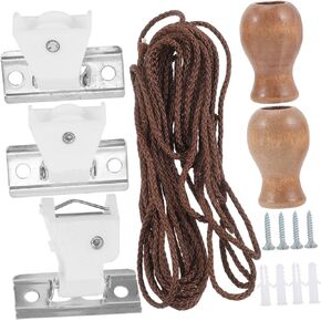 Holibanna 1 Set Roller Curtain Bracket Sun Blocking Curtains Braid Accessories Side Pulley Repair Rope Bamboo Roller Blind Rope Accessories Blinds Installation Accessories Blinds Parts Suite
