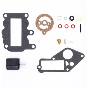 Carburetor Repair Rebuild Kit 382048 Compatible with Johnson Evinrude 9.5 HP BRP OMC SysteMatched 1964-1973