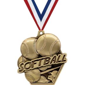 جائزة ميدالية الكرة اللينة مقاس 2.25 بوصة، جائزة كأس فريق Gold Masters Softball تتضمن شريطًا مجانيًا للرقبة
