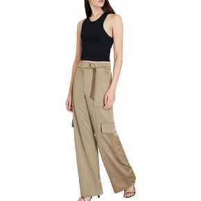 Club Monaco Women's Satin Belted Cargo Pant