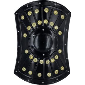 AnNafi® Medieval Barbarian Armor Templar Viking 18" Iron Shield| Handmade Battle Ready Functional Warrior Metal Shield