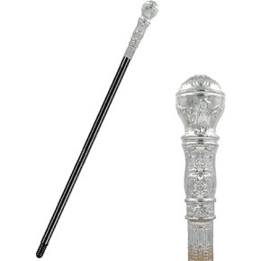 Antique Gold Cane Decorative Sliver Cane Prop Costume Scepter Colsplay Costume Cane
