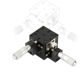 40x40mm Aluminum Alloy Manual XY Linear Stage,Micrometer Manual Slide Table,Used for Capacitive Touch Screen,for Precision Inspection,Mechanical Positioning,Optical Waveguide Alignment