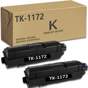 TK-1172 TK1172 Black Toner Cartridge Compatible for Kyocera TK 1172 TK-1172 for ECOSYS M2040dn M2540d M2540dw M2640idw Printers (7200 Pages, 2-Pack)