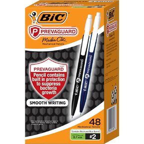 BIC PrevaGuard Media Clic #2 Mechanical Pencil, Medium Point (0.7mm), 48-Count, Smooth Writing, Contains Built-In Protection on the Pencil - Amazon Vine