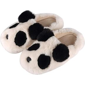 Adults/Kids Cute Panda Thick Fleece Indoor Slippers Non-Slip Lightweight Home Shoes