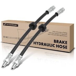 A-Premium Rear Driver and Passenger Brake Hydraulic Hoses Compatible with Select Volvo Models - S60 2003-2006/2008-2009, V70 2005, XC90 2003-2014 - Replace# 30714820, 30792533(Pack of 2)