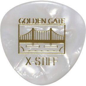 Golden Gate MP-125 Deluxe Flat Pick - Rounded Triangle - Pearloid - X-Stiff
