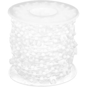 10 Meter Links Vertical Blind Bottom Chain, Blinds Beaded Chain Cord Vertical Blind Chain Accessories for Roller Blind Replacement Parts White(10M)