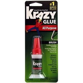 Krazy Glue KG92548R Instant Krazy Glue 0.18-Ounce All Purpose Brush - Pack of 2