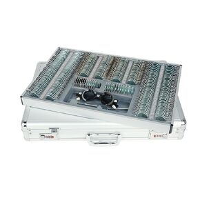 Trial Lens Set Optical 266 Pieces Trial Lens Set Metal Rim Aluminium Case Adjustable Eye Testing Trial Frame Rings Glasses