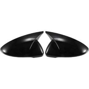 X AUTOHAUX 1 زوج سيارة الرؤية الخلفية سائق الركاب الجانب مرآة غطاء غطاء تراكب لمعان أسود لكيا فورتي سيراتو K3 2019 2020 2021 2022 2023 2024 مرآة الحرس يغطي الديكور الخارجي الزخارف