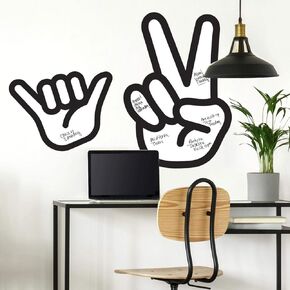 RoomMates RMK4016GM Peace Hand Dry Erase Giant Peel and Stick Wall Decals