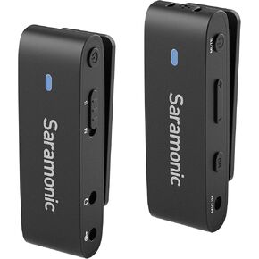 ميكروفون سارامونيك Blink300 B4 اللاسلكي Lavalier لهاتف iPhone iPad، معتمد من MFi، إلغاء الضوضاء، ناقل حركة بطول 164 قدمًا، ميكروفون لاسلكي على شكل طية صدر السترة لتسجيل الفيديو ومدونات الفيديو