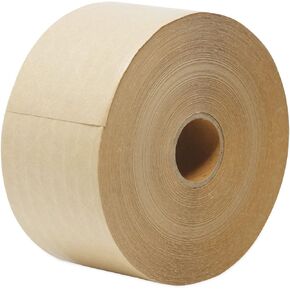 Glass-Fiber Reinforced Gummed Kraft Sealing Tape, 3" Core, 3" X 450 Ft, Brown, 10/Carton