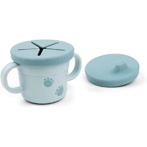 Done by Deer Foodie spout/snack cup Wally Powder Snack & Sippy Cup - Spill-Proof Toddler Cup, Easy-Grip Handles, Baby Snack Container, 100% Food Grade PP, Travel-Friendly
