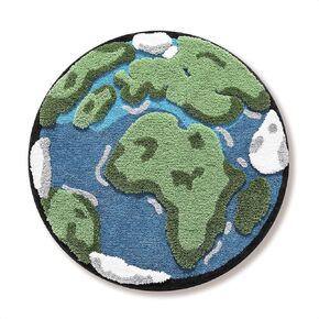 سجادة مستديرة الشكل مقاس 3.3 × 3.3 بوصة، سجادة أرضية لطيفة، سجادة من الألياف الدقيقة فائقة النعومة وغير قابلة للانزلاق لغرفة المعيشة وغرفة النوم وغرفة لعب الأطفال، قمر in Kuwait