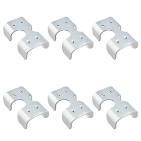 Double Rope Clamps ZZLZX 6PCS Metal Heavy Duty Rope Clamps for 1/2-inch and 5/8-inch Ropes Cords, Metal Clips for Rope