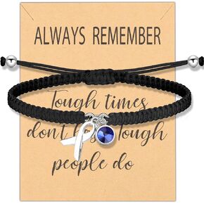 CENWA Blue Awareness Ribbon Adjustable Bracelet Colon Cancer Awareness Chronic Illness Awareness Jewelry
