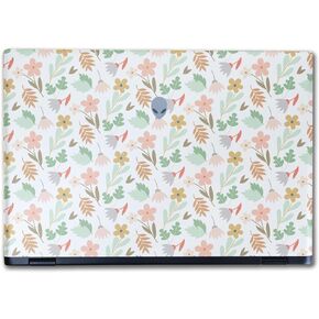 Laptop Skin Compatible with Alienware M16 R2 (2024) - Neutral Flowers - Premium 3M Vinyl Protective Wrap Decal Cover - Easy to Apply | Crafted in The USA by MightySkins