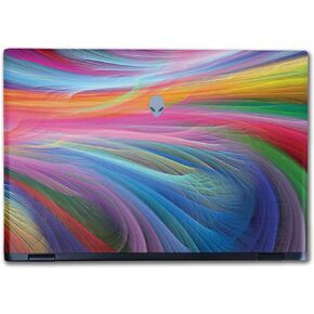 Carbon Fiber Laptop Skin Compatible with Alienware M16 R2 (2024) - Hibiscus - Premium 3M Vinyl Protective Wrap Decal Cover - Easy to Apply | Crafted in The USA by MightySkins