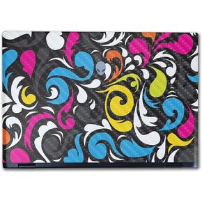 Carbon Fiber Laptop Skin Compatible with Alienware M16 R2 (2024) - Swirly - Premium 3M Vinyl Protective Wrap Decal Cover - Easy to Apply | Crafted in The USA by MightySkins