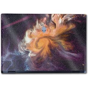 Glossy Glitter Laptop Skin Compatible with Alienware M16 R2 (2024) - Swirl Galaxy - Premium 3M Vinyl Protective Wrap Decal Cover - Easy to Apply | Crafted in The USA by MightySkins