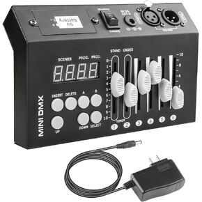 9V Battery DMX Controllers, Small DMX Light Controller, Dj Controller Lights Dmx512 Decoder, 54 Channel Mini Portable DMX Controller Lighting